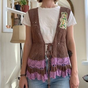 Free People crochet vest